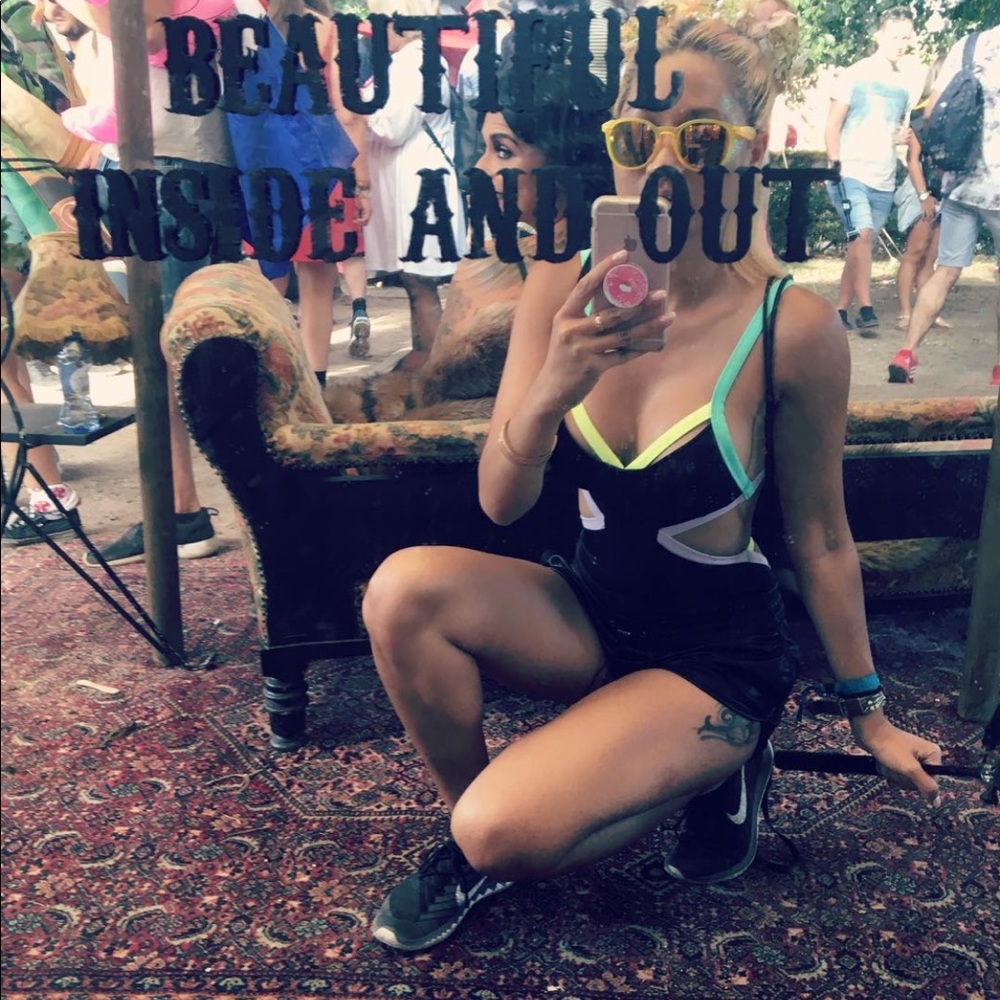 Color block bodysuit bathing suit